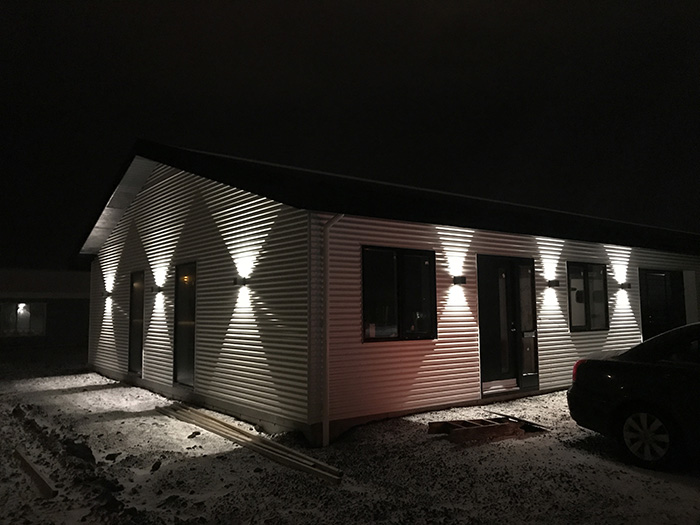 Ráðgjöf með val á útiljósum.